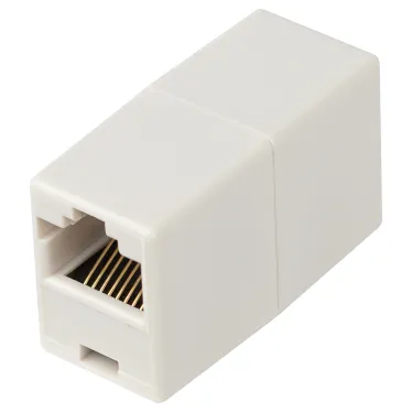 Адаптер проходной тип RJ45-RJ45 категория 5е неэкранированный упаковка 20 штук
