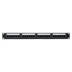 Патч-панель TERACOM PRO 19'' Cat.5E 1U неэкранированная UTP 24 порта RJ-45 Dual IDC с органайзером
