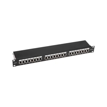 Патч-панель 19дюймов 1U 24 порта STP RJ-45 CAT 5e