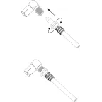                  Переходник Simple RS-A03 гнездо F-гнездо TV угловой
               
