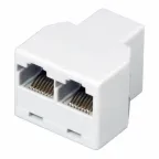 Переходник сетевой LAN. (гнездо 8Р8С (Rj-45) - 2 гнезда 8Р8С (Rj-45)),