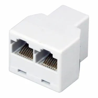 Переходник сетевой LAN. (гнездо 8Р8С (Rj-45) - 2 гнезда 8Р8С (Rj-45)),