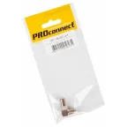 Переходник антенный, (гнездо F - штекер TV), угловой PROconnect