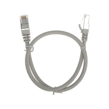 Патч-корд F/UTP CAT 6, RJ45-RJ45, 26AWG, LSZH, серый, 0.5м,