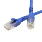                  Патч-корд неэкранированный CAT5E U/UTP 4х2 LSZH синий 0.5м
               