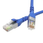                  Патч-корд экранированный CAT5E F/UTP 4х2 LSZH синий 5м
               