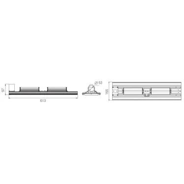 Светильник светодиодный Светильник Unit 2Ex 155/20500 Г90 5K консоль