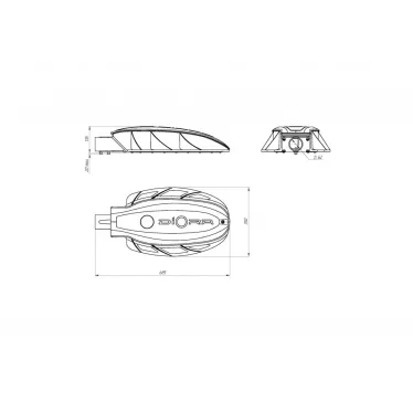 Светодиодный светильник Diora Skat 250/35500 ШБ1 4K консоль