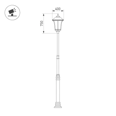 Светильник светодиодный OXOR-GRADUA-O-400x750-35W Day4000 (BK, 120 deg, 230V) IP65 (ARL, IP20 Алюминий, 5 лет)