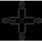 Connector PG X-shaped black | 2909002990 | Световые Технологии