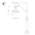 Светильник светодиодный OXOR-AMPIL-BUE - 495x500-100W Day4000 (BK, 120 deg, 230V) IP65 (ARL, IP65 Металл, 3 года)