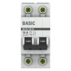 Выключатель нагрузки модульный ВН-29 2P 16А EKF Basic | SL29-2-16-bas | EKF