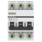 Выключатель нагрузки модульный ВН-29 3P 16А EKF Basic | SL29-3-16-bas | EKF
