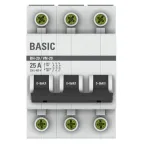 Выключатель нагрузки модульный ВН-29 3P 25А EKF Basic | SL29-3-25-bas | EKF