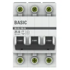 Выключатель нагрузки модульный ВН-29 3P 25А EKF Basic | SL29-3-25-bas | EKF