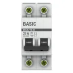 Выключатель нагрузки модульный ВН-29 2P 25А EKF Basic | SL29-2-25-bas | EKF