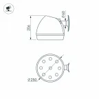 Светильник светодиодный OXOR-OZLUM-250x206-20W Day4000 (BK, 120 deg, 230V) IP65 (ARL, IP65 Металл, 3 года)