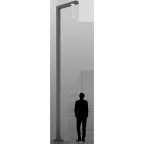 Светильник с опорой POKER LED 55W DW 730 RAL900 5 L-SHAPE 6M (в комплекте ЗДФ)