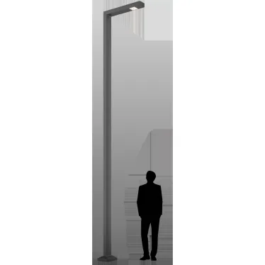 Светильник с опорой POKER LED 55W DW 730 RAL900 5 L-SHAPE 6M (в комплекте ЗДФ)