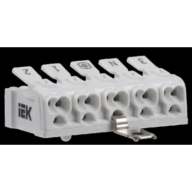 Клемма пружинная соединительная КСПнз5-3L+N+PE | UKZ-B06-5P-F1-E1-10 | IEK