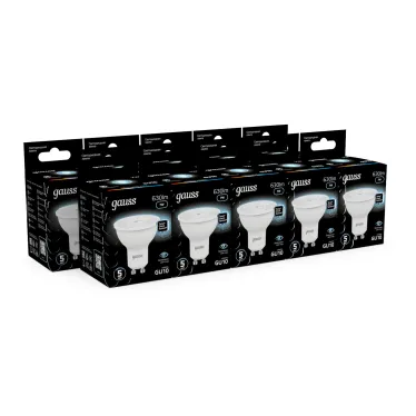 Лампа светодиодная LED 7 Вт 630 лм 4100К софит MR16 нейтральный GU10 AC 220В Black Gauss