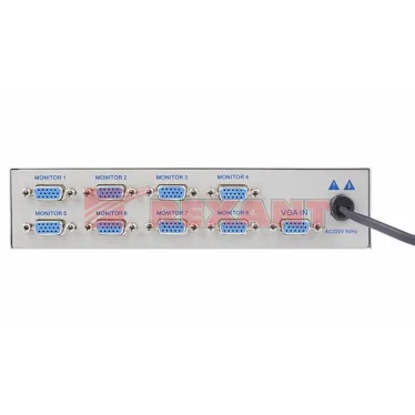 Делитель гнездо VGA на 8 гнезд VGA, 150 МГц, металл | 17-6928 | REXANT