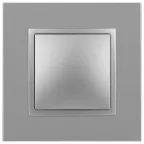 Переключатель промежуточный, 10АХ-250В, Эра Elegance, алюминий,14-1108-03