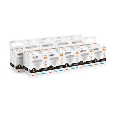 Лампа светодиодная LED 7 Вт 530 лм 3000К софит MR16 теплый GU5.3 AC 220В Elementary Gauss