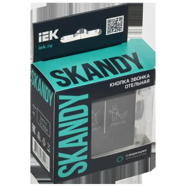 SKANDY Кнопка звонка с индикацией для отелей 10А SK-V17Bl черный IEK