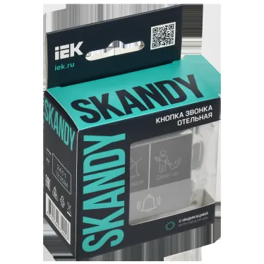 SKANDY Кнопка звонка с индикацией для отелей 10А SK-V17Gr серый IEK