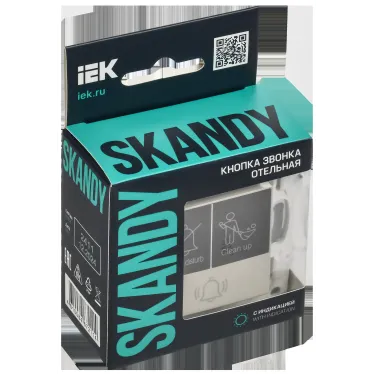 SKANDY Кнопка звонка с индикацией для отелей 10А SK-V17B бежевый IEK