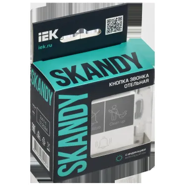 SKANDY Кнопка звонка с индикацией для отелей 10А SK-V17W арктический белый IEK