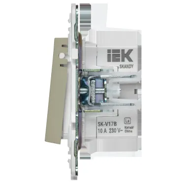 SKANDY Кнопка звонка с индикацией для отелей 10А SK-V17B бежевый IEK