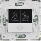 SKANDY Кнопка звонка с индикацией для отелей 10А SK-V17W арктический белый IEK