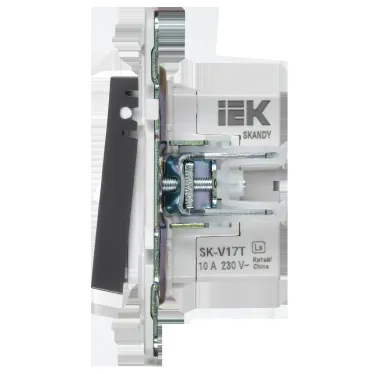 SKANDY Кнопка звонка с индикацией для отелей 10А SK-V17T титан IEK