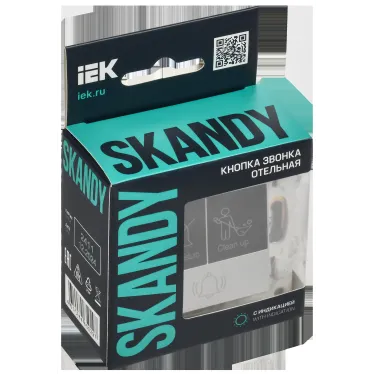 SKANDY Кнопка звонка с индикацией для отелей 10А SK-V17S серебряный IEK