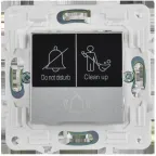 SKANDY Кнопка звонка с индикацией для отелей 10А SK-V17S серебряный IEK
