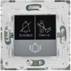 SKANDY Кнопка звонка с индикацией для отелей 10А SK-V17Gr серый IEK