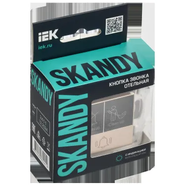 SKANDY Кнопка звонка с индикацией для отелей 10А SK-V17Sa песочный IEK