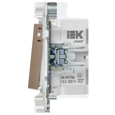 SKANDY Кнопка звонка с индикацией для отелей 10А SK-V17Sa песочный IEK