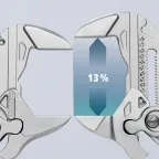 Клещи переставные - гаечный ключ 60 мм (2 3/8) L-300 мм Cr-V хромированные обливные рукоятки