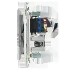 SKANDY Розетка двойная TV+RJ45 кат.5E SK-A14N никель IEK