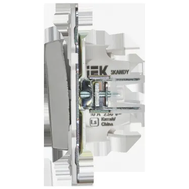 SKANDY Выключатель 1-клавишный кнопочный 10А SK-V14N никель IEK