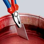 Плоскогубцы комбинированные резка - проволока средней твердости 38мм твердая проволока 25мм кабель 13мм (16мм) L-200мм двухкомпонентные рукоятки блистер цвет черный