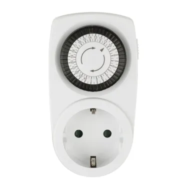 Таймер механический с розеткой 220В 12/24ч 3500Вт UST-M10 WHITE