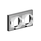 Эпика Рамка 2-местная IP44 черный пластик EKF