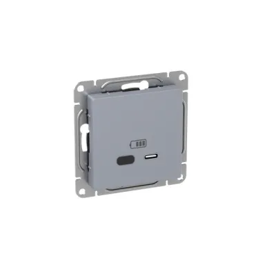 Эпика Механизм розетки USB-С быстрая алюминий EKF