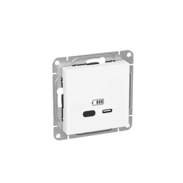 Эпика Механизм розетки USB-С быстрая белый EKF