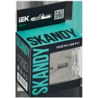 SKANDY Розетка USB A+C 3,1А SK-R14N никель IEK