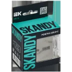 SKANDY Розетка USB A+C 18Вт SK-R13N никель IEK
